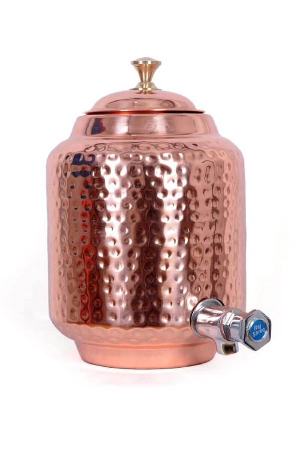 polish hammered copper water cooler